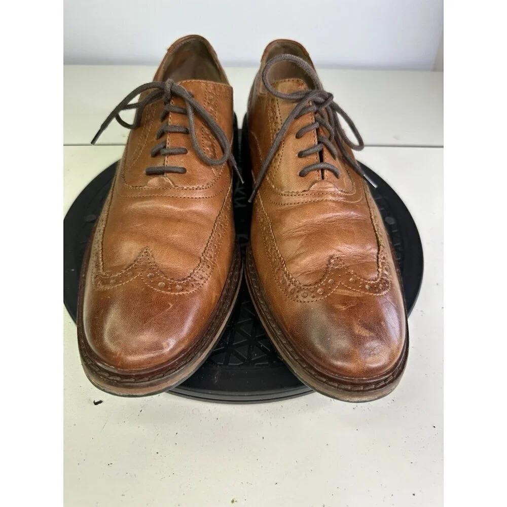 Cole Haan Wingtip Lace Up Oxford British Tan Brown C23470 Men’s Size 9.5 M